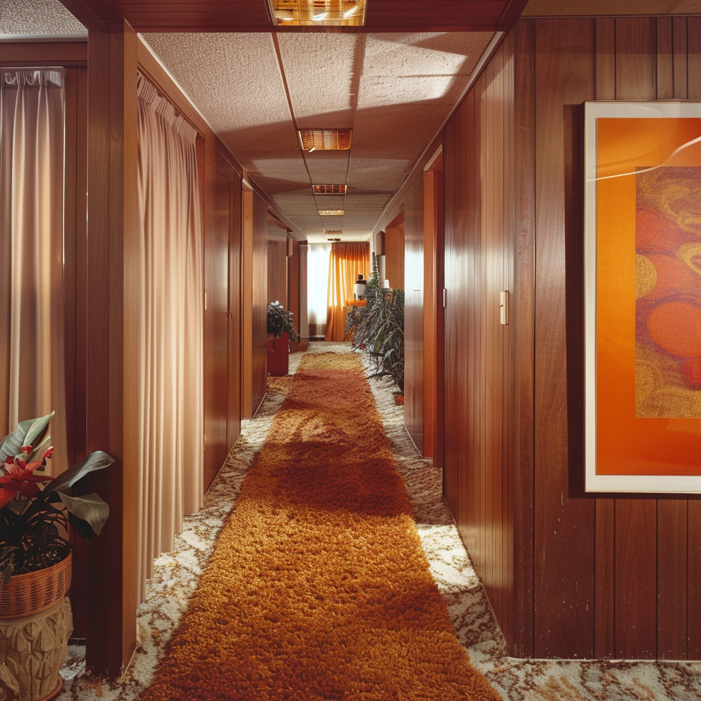 70s Interieur Hal - sfeervolle hal 1