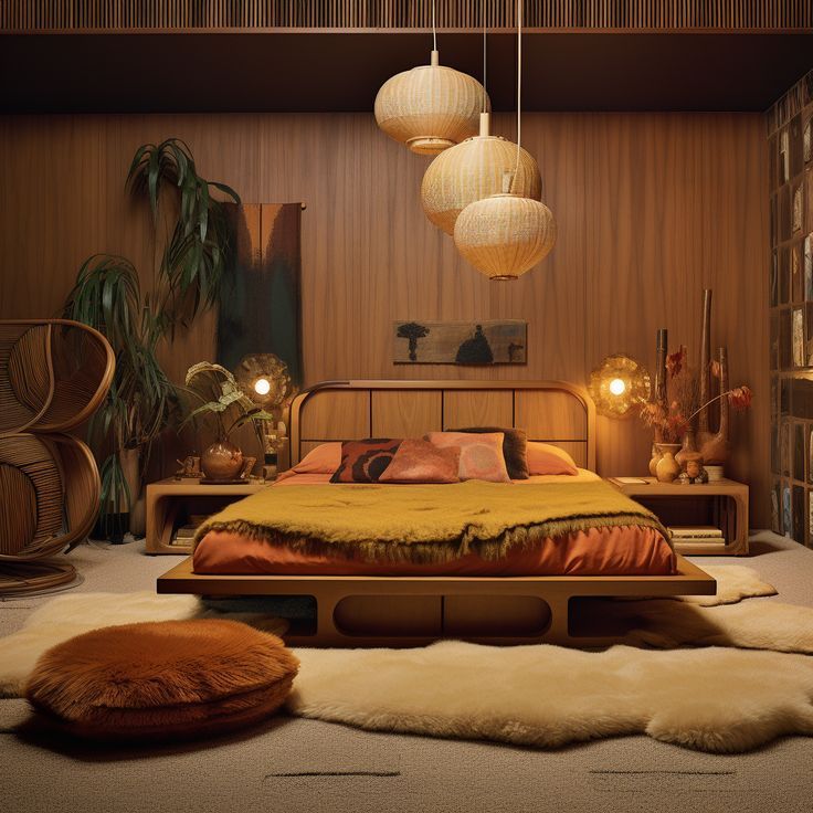 70s Interieur Slaapkamer - sfeervolle slaapkamer 8