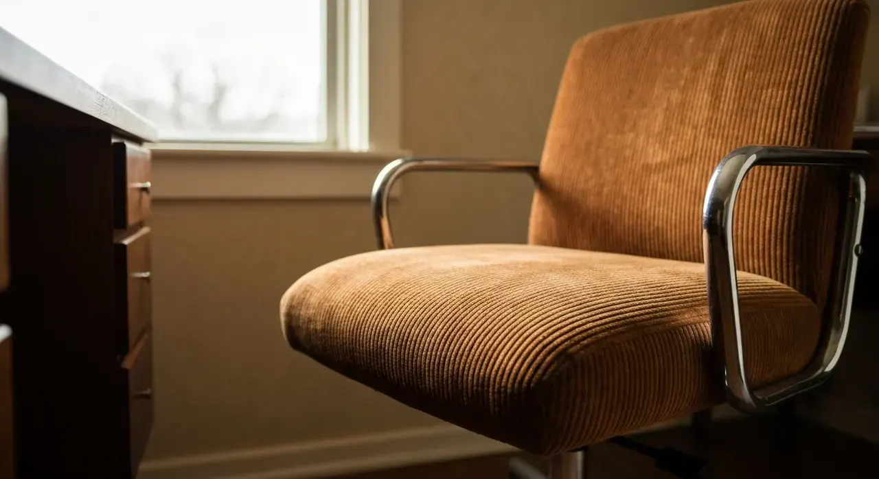 70s Interieur Werkkamer - detail van materialen en textuur