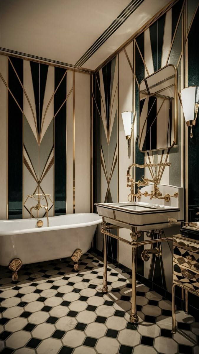Art Deco Badkamer - sfeervolle badkamer 1