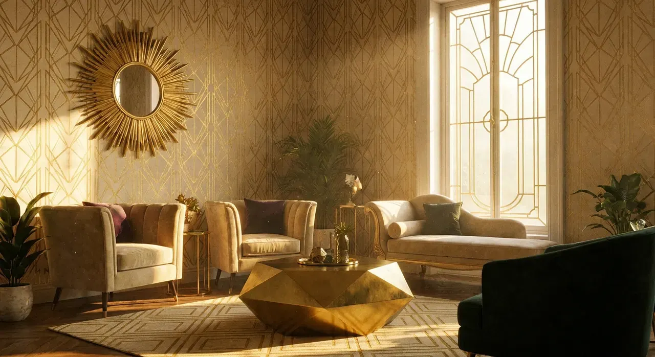 Art Deco Woonkamer - ochtendlicht