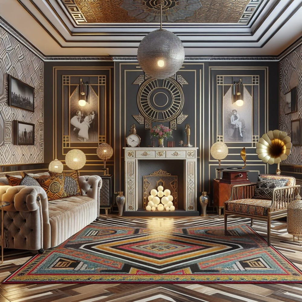 Art Deco Woonkamer - sfeervolle woonkamer 1