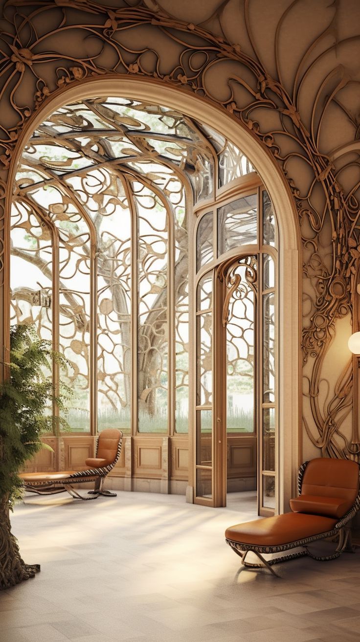 Art Nouveau Werkkamer - sfeervolle werkkamer 3