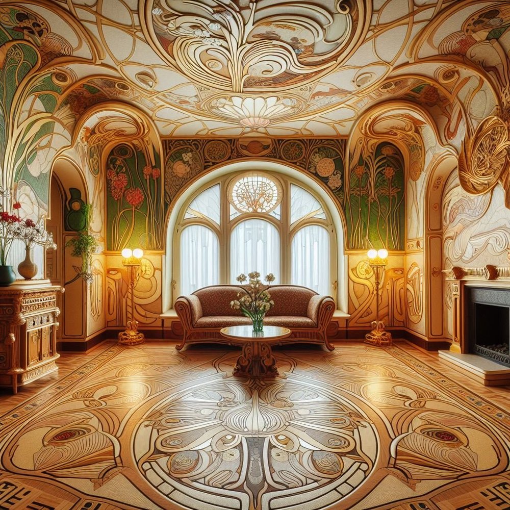 Art Nouveau Werkkamer - sfeervolle werkkamer 8