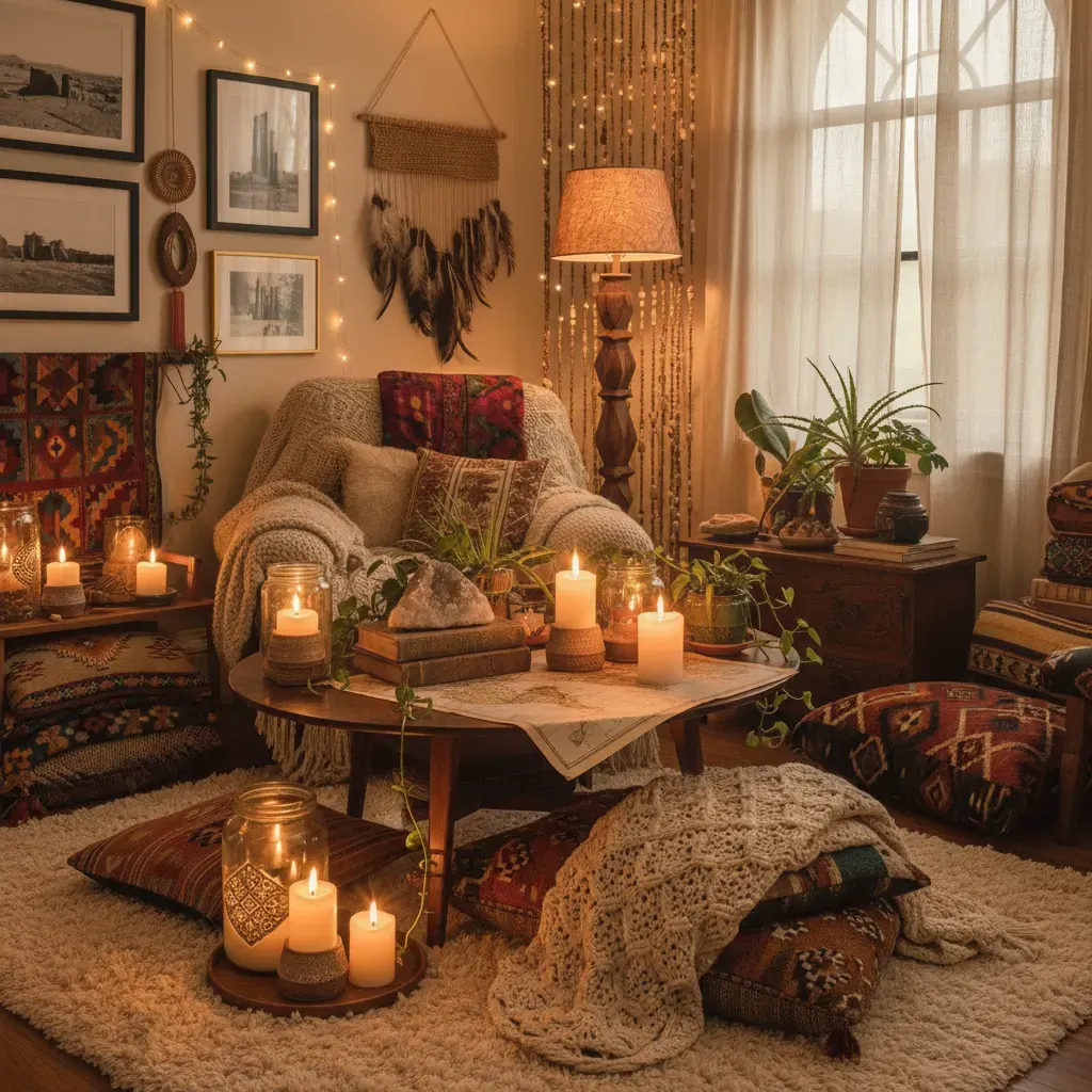 Bohemian Slaapkamer - sfeervol hoekje