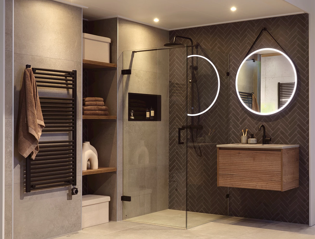 Brutalisme Badkamer - sfeervolle badkamer 8