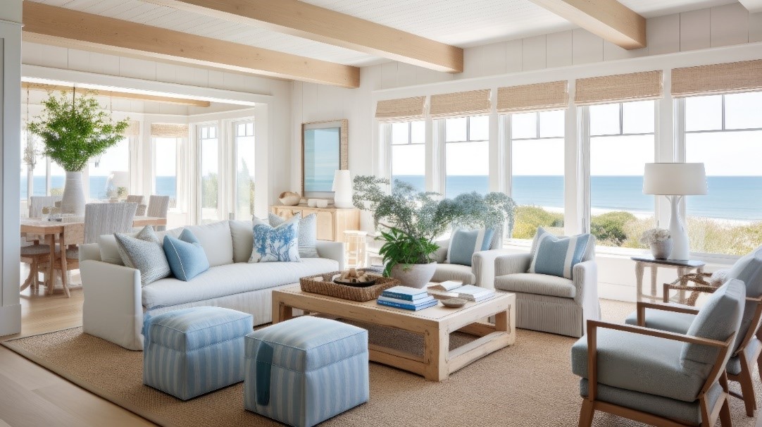 Coastal Woonkamer - sfeervolle woonkamer 5