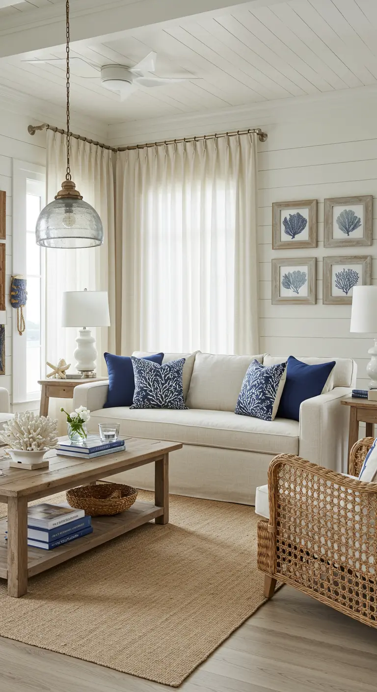 Coastal Woonkamer - sfeervolle woonkamer 9