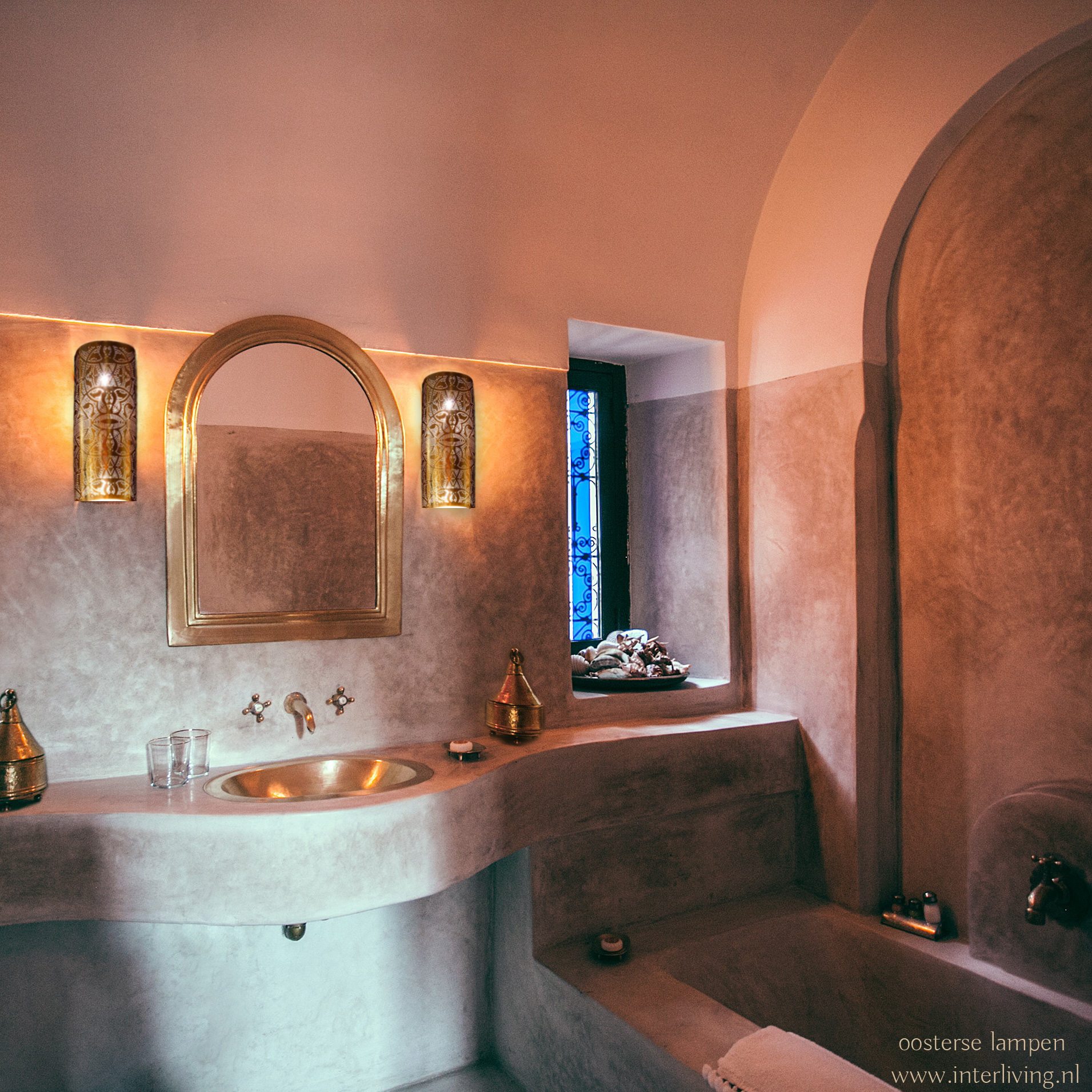 Ethnostijl Badkamer - sfeervolle badkamer 8