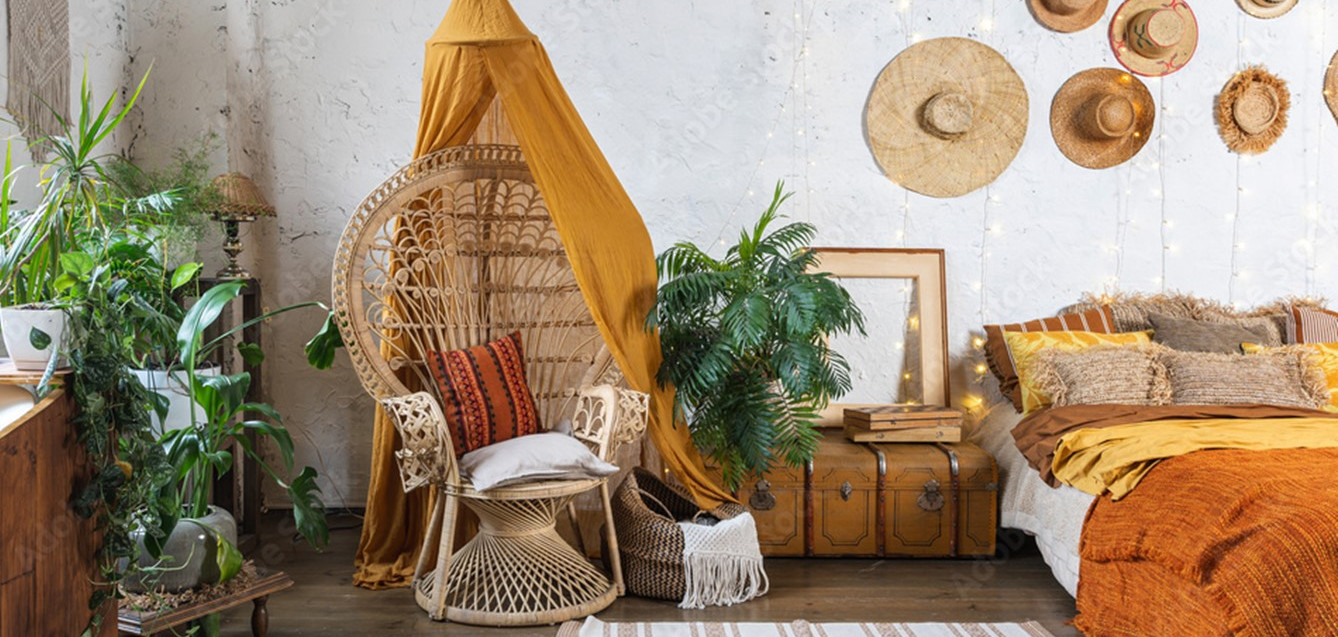 Ethnostijl Slaapkamer - sfeervolle slaapkamer 1