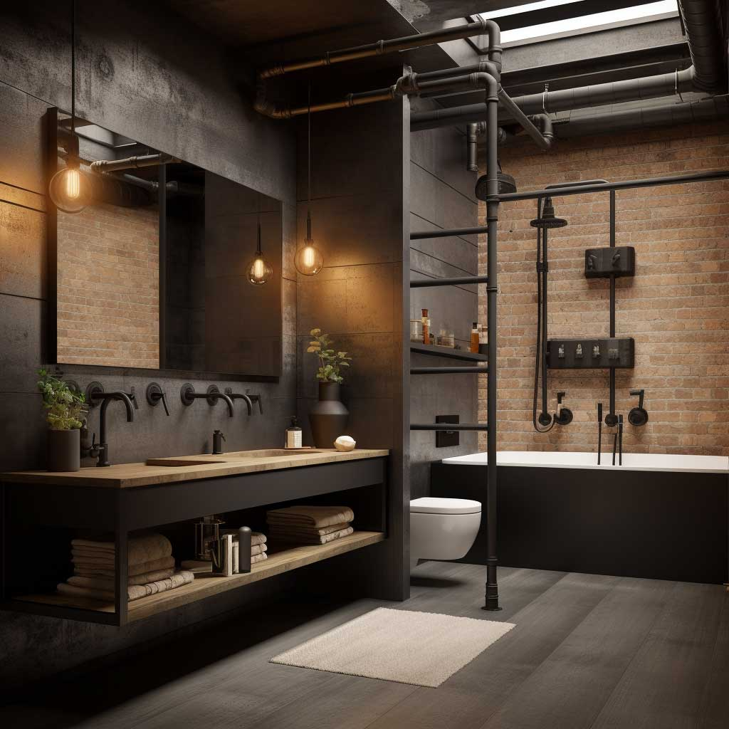 Industrial Badkamer - sfeervolle badkamer 8