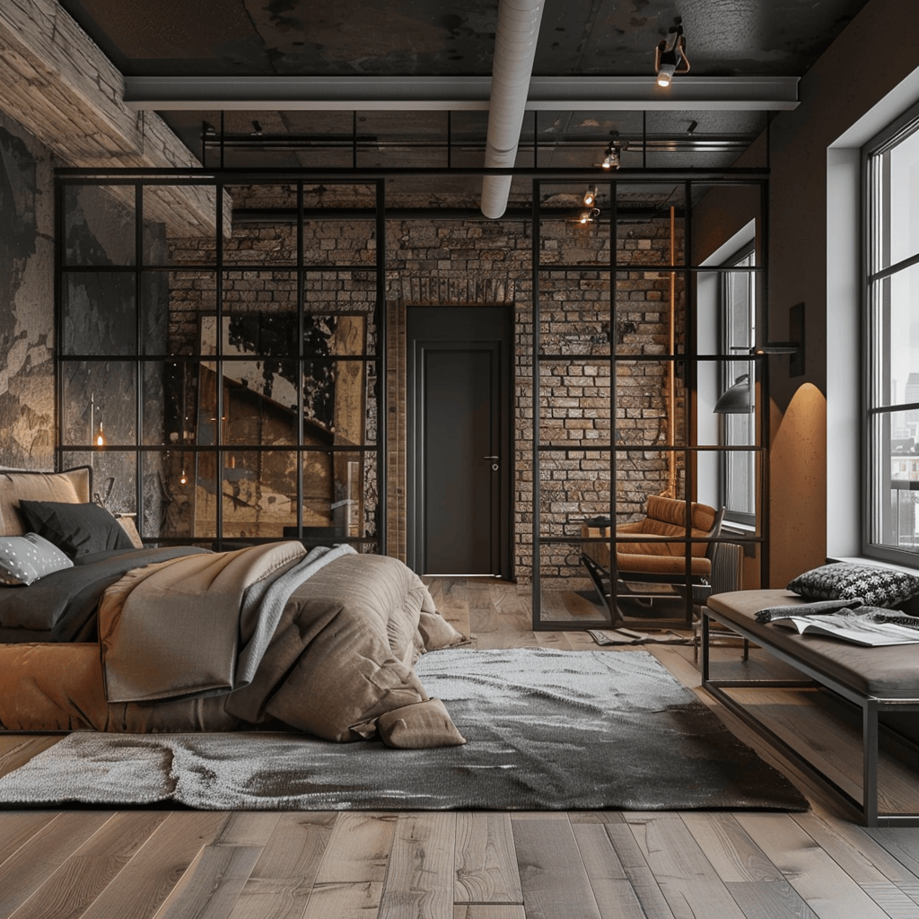 Industrial Slaapkamer - sfeervolle slaapkamer 10