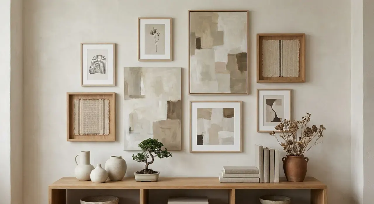 Japandi Slaapkamer - galerij wand
