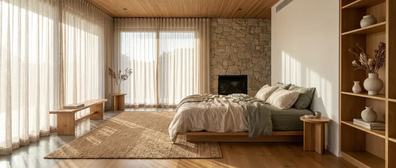 Japandi slaapkamer