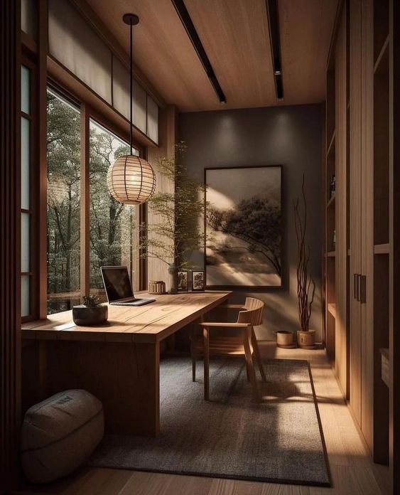 Japandi Werkkamer - sfeervolle werkkamer 2