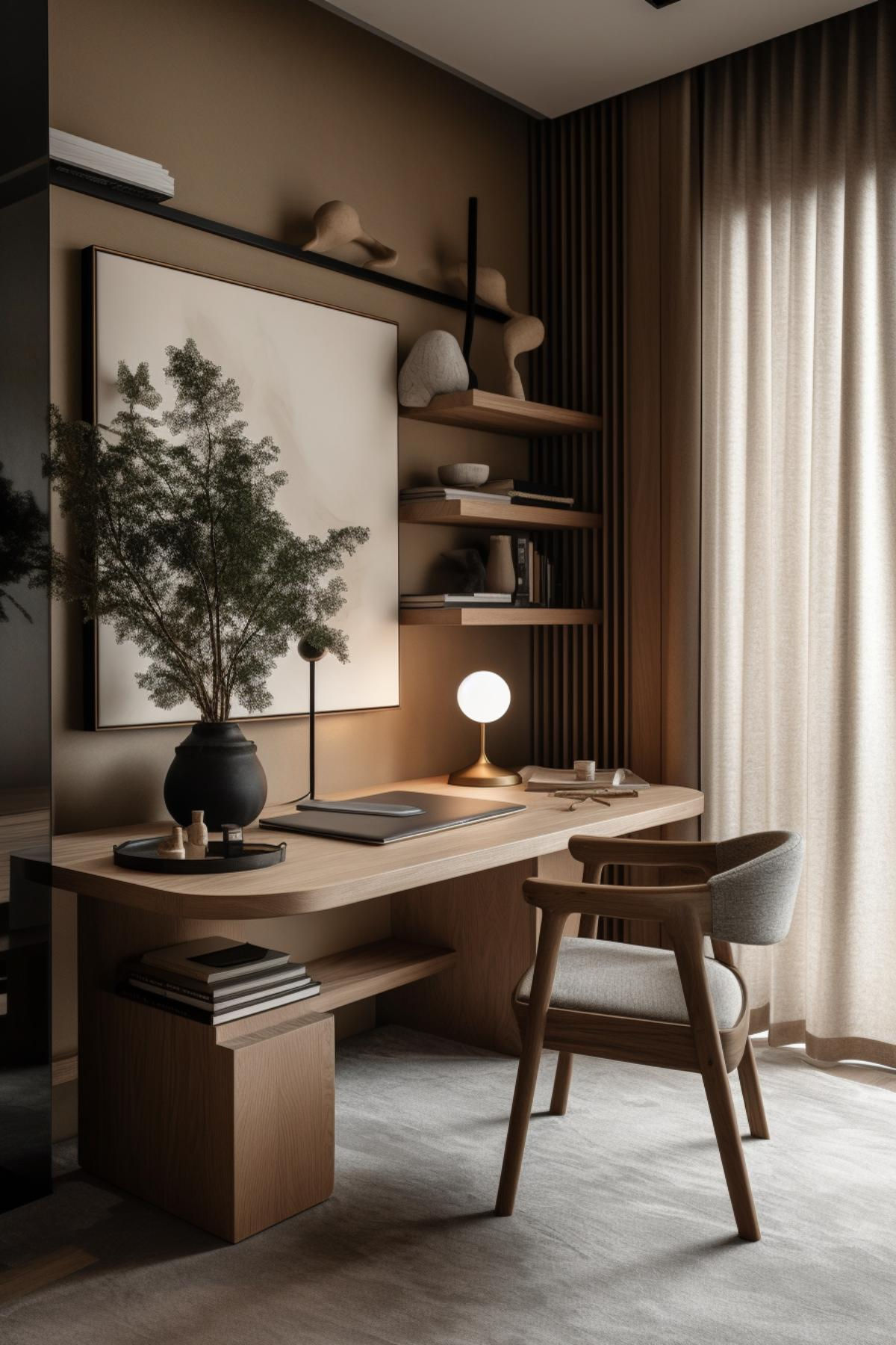 Japandi Werkkamer - sfeervolle werkkamer 8