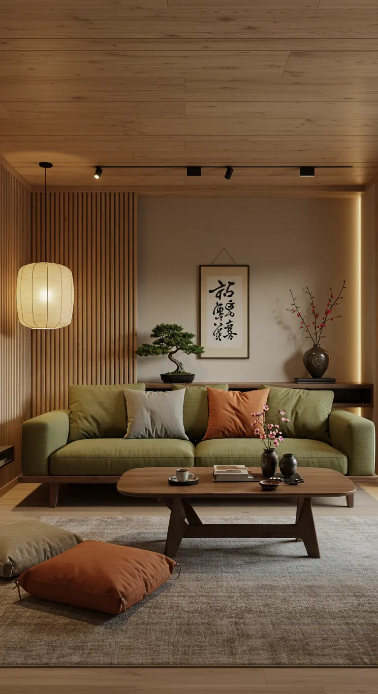 Japandi Woonkamer - sfeervolle woonkamer 16