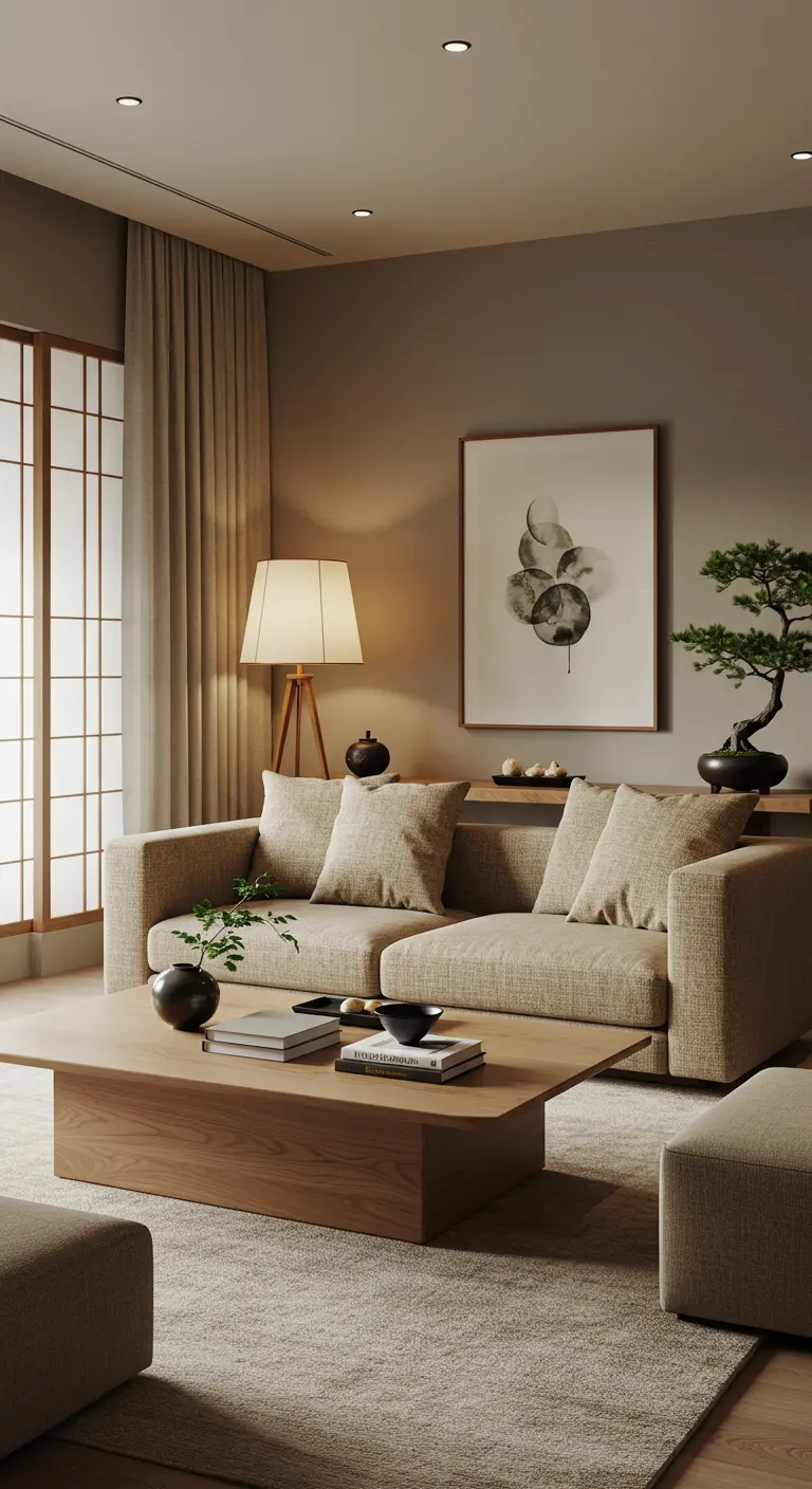 Japandi Woonkamer - sfeervolle woonkamer 20