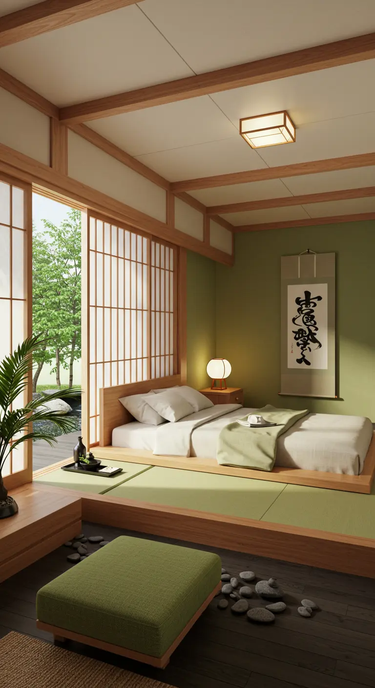 Japans Zen Slaapkamer - sfeervolle slaapkamer 13
