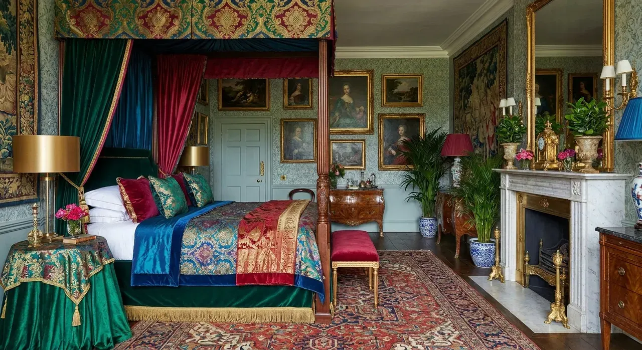Maximalistisch Slaapkamer - luxe variant