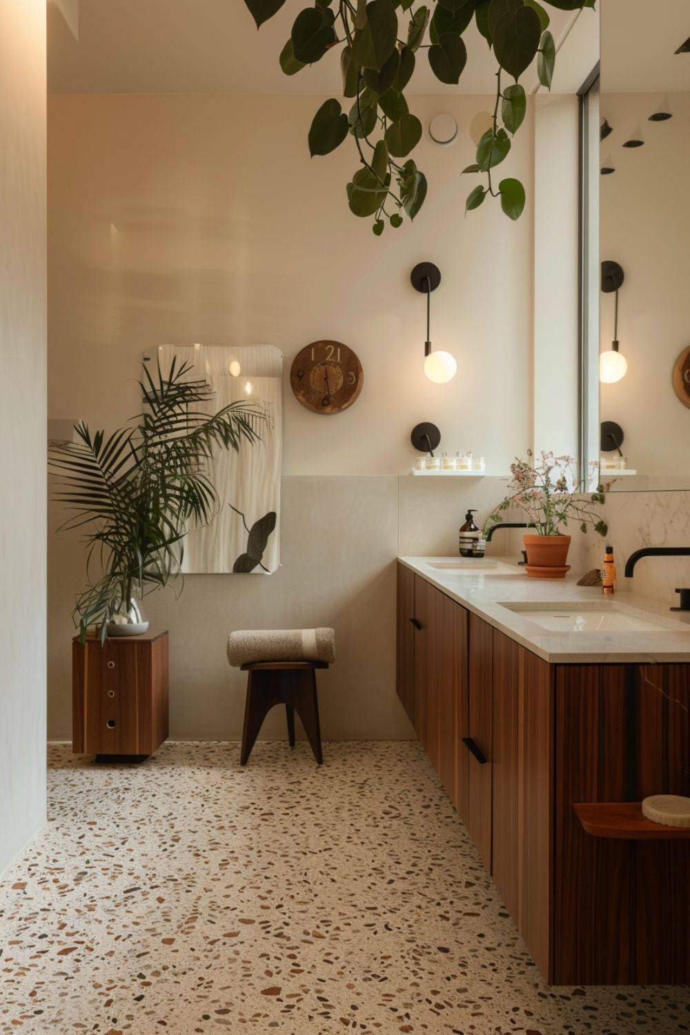 Midcentury Modern Badkamer - sfeervolle badkamer 16