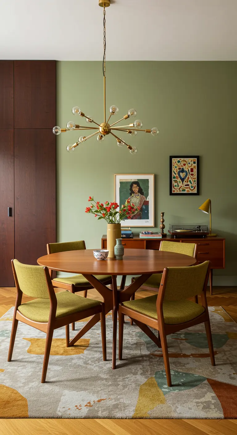 Midcentury Modern Eetkamer - sfeervolle eetkamer 16