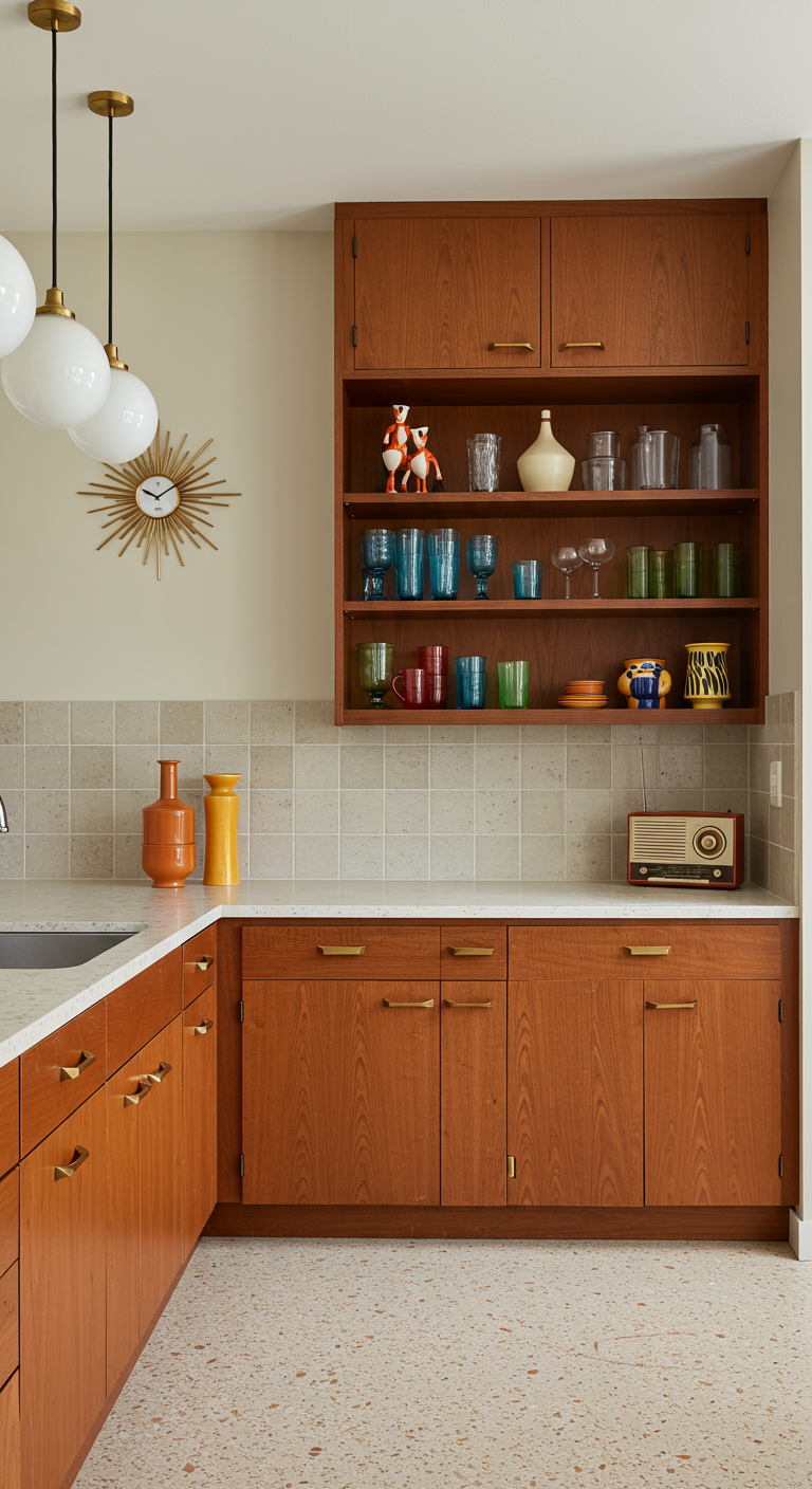Midcentury Modern Keuken - sfeervolle keuken 11