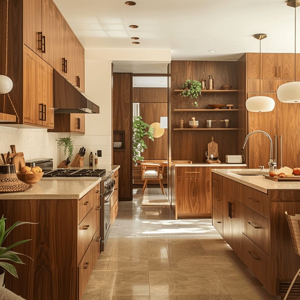 Midcentury Modern Keuken - sfeervolle keuken 4