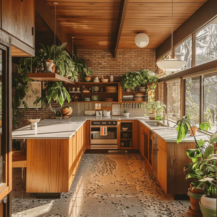 Midcentury Modern Keuken - sfeervolle keuken 7
