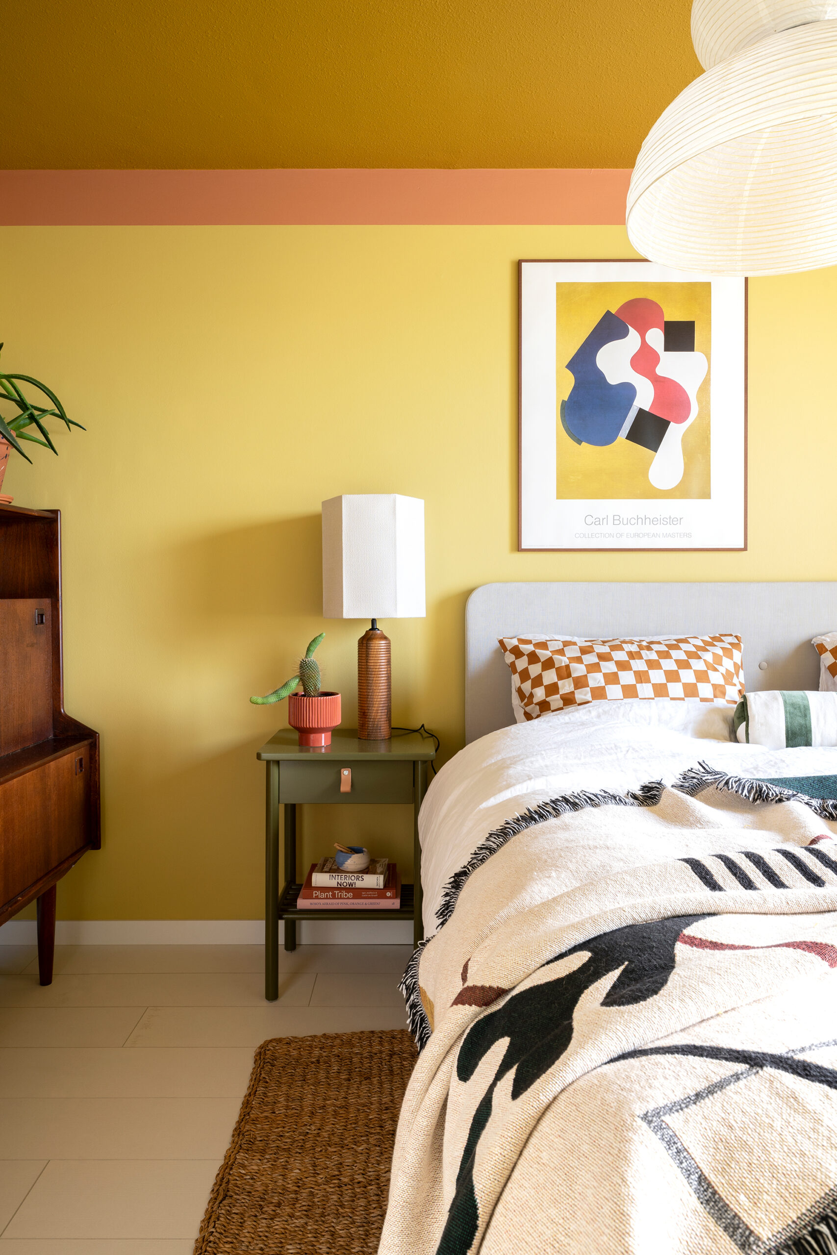 Midcentury Modern Slaapkamer - sfeervolle slaapkamer 12