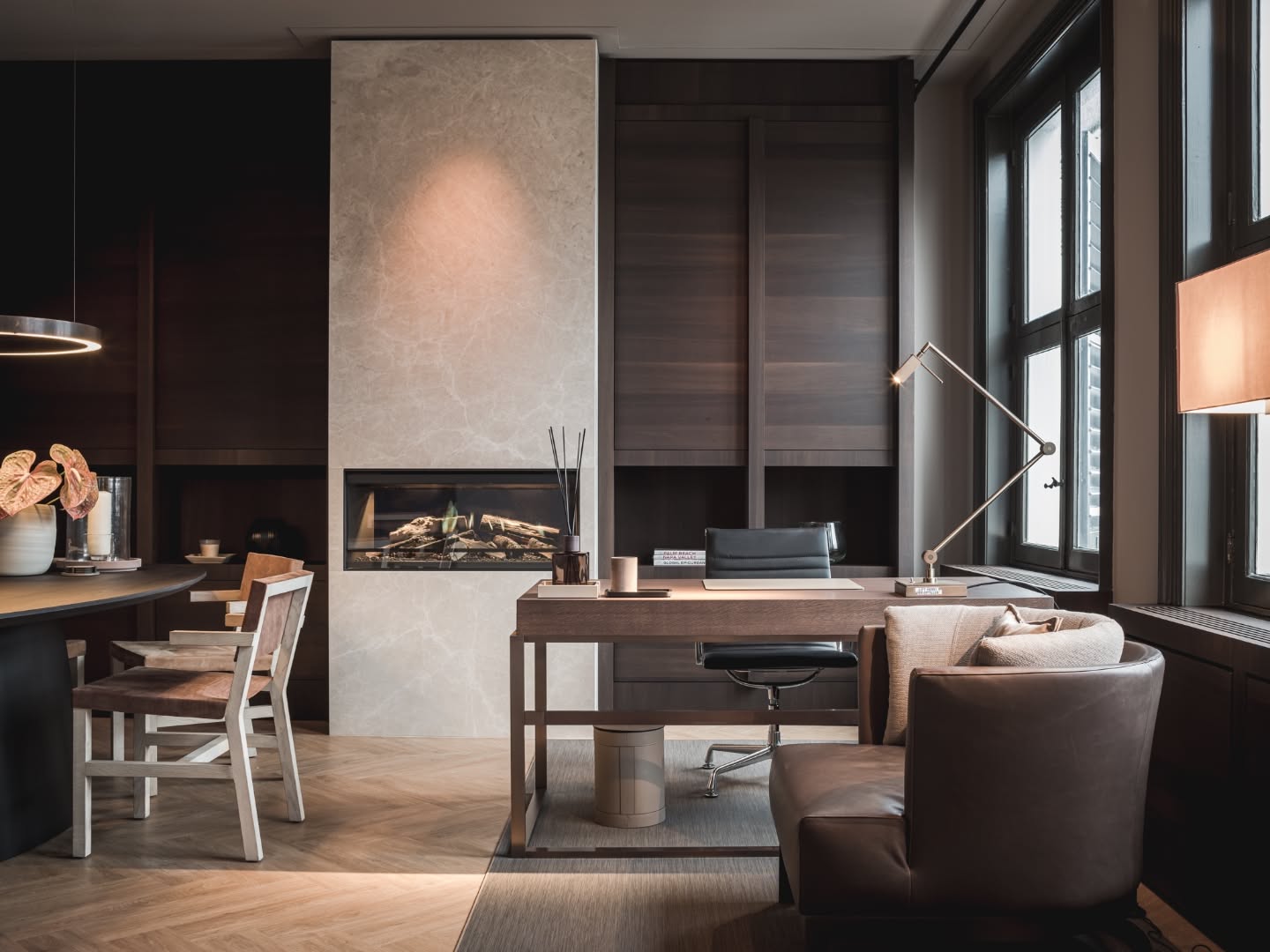 Midcentury Modern Werkkamer - sfeervolle werkkamer 1
