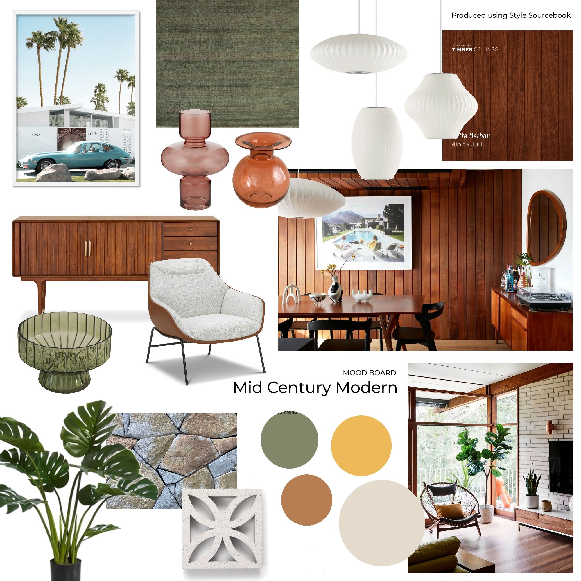 Midcentury Modern Werkkamer - sfeervolle werkkamer 13