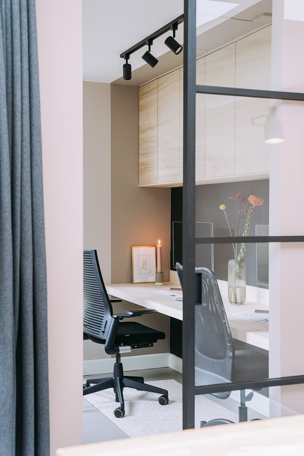 Midcentury Modern Werkkamer - sfeervolle werkkamer 9