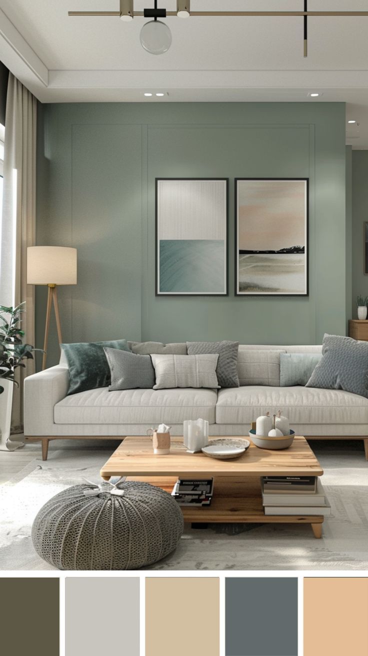 Midcentury Modern Woonkamer - sfeervolle woonkamer 15