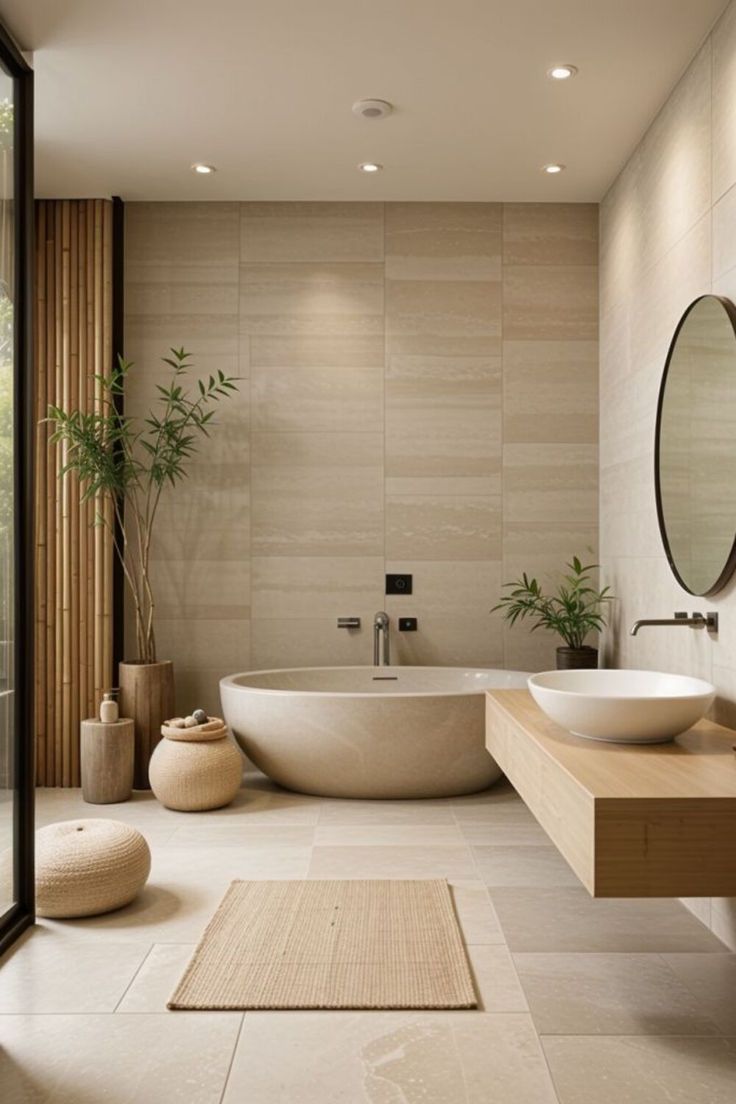 Organic Modern Badkamer - sfeervolle badkamer 17