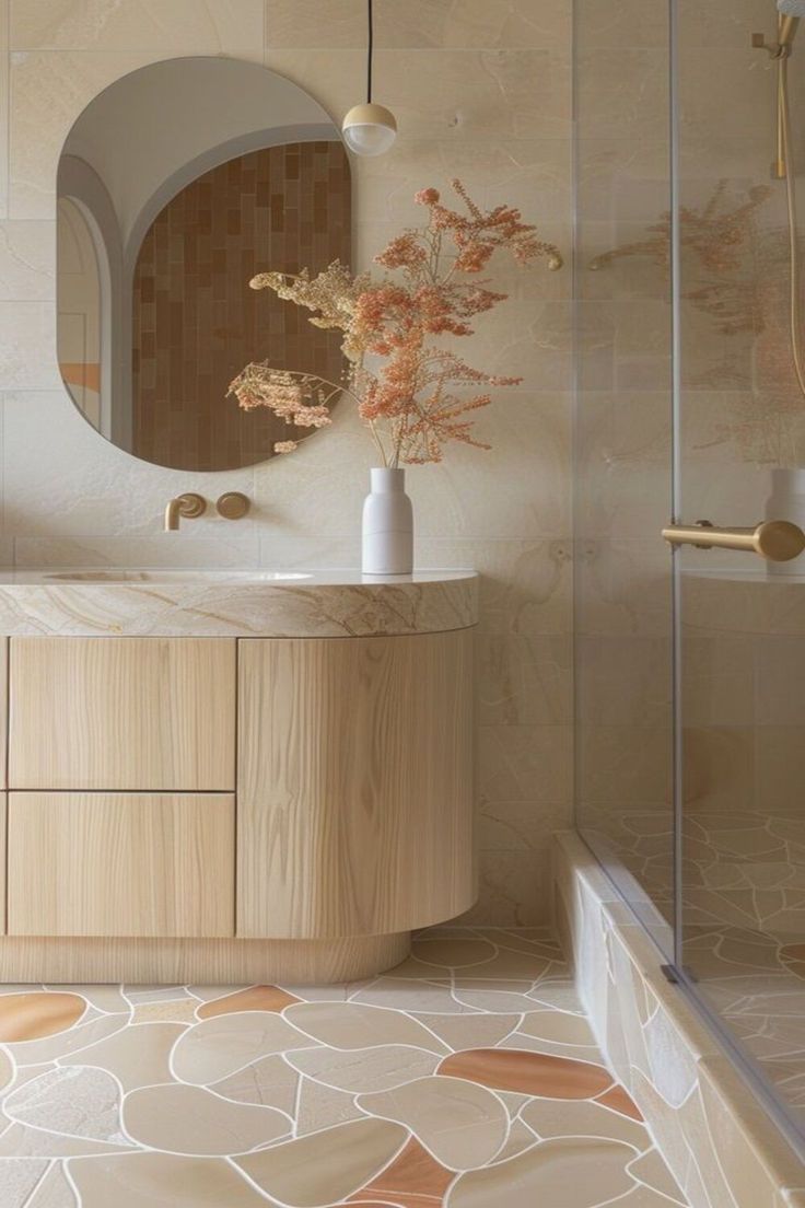 Organic Modern Badkamer - sfeervolle badkamer 6