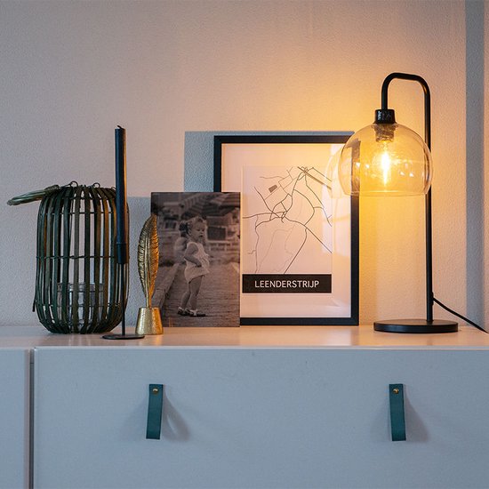 HKliving bureaulamp glazen kap