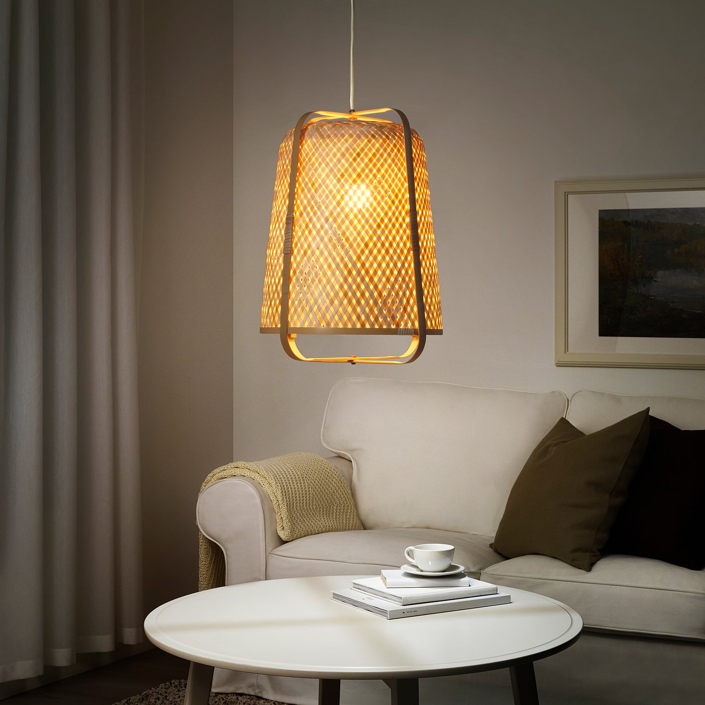 IKEA KNIXHULT bamboe hanglamp