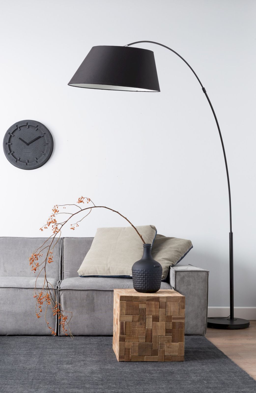 Zuiver Arc Vloerlamp Zwart