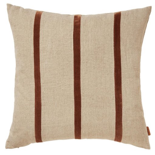 ferm LIVING Linen kussenhoes — off white