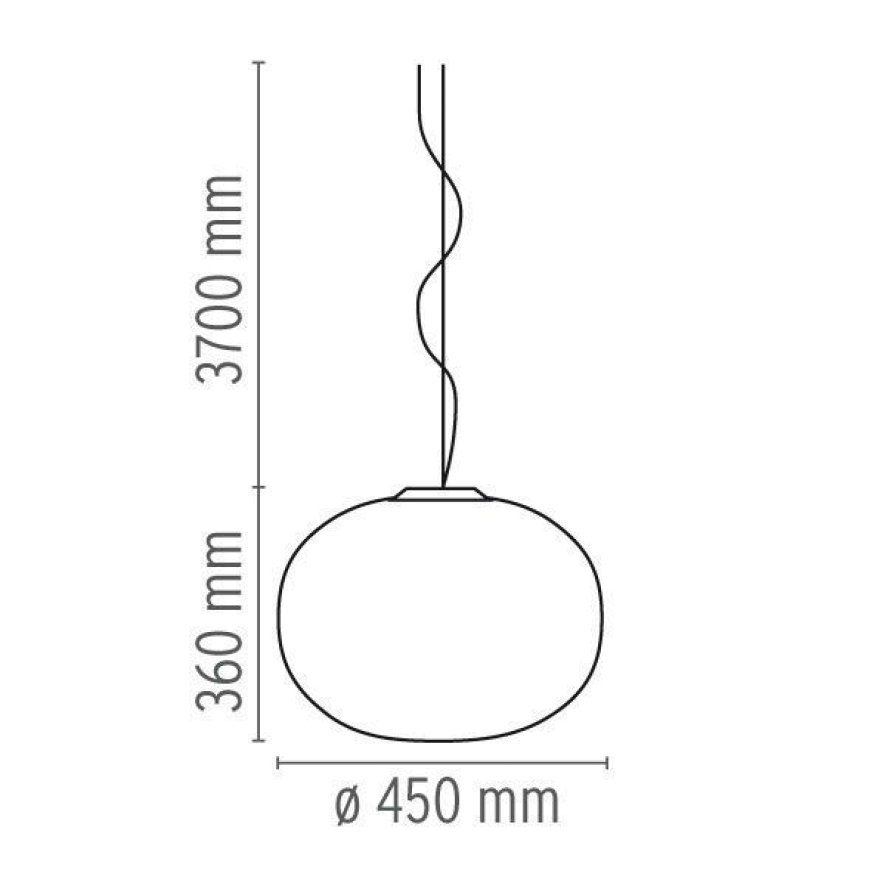 Flos Glo-Ball S2 Hanglamp, Opaal Glas