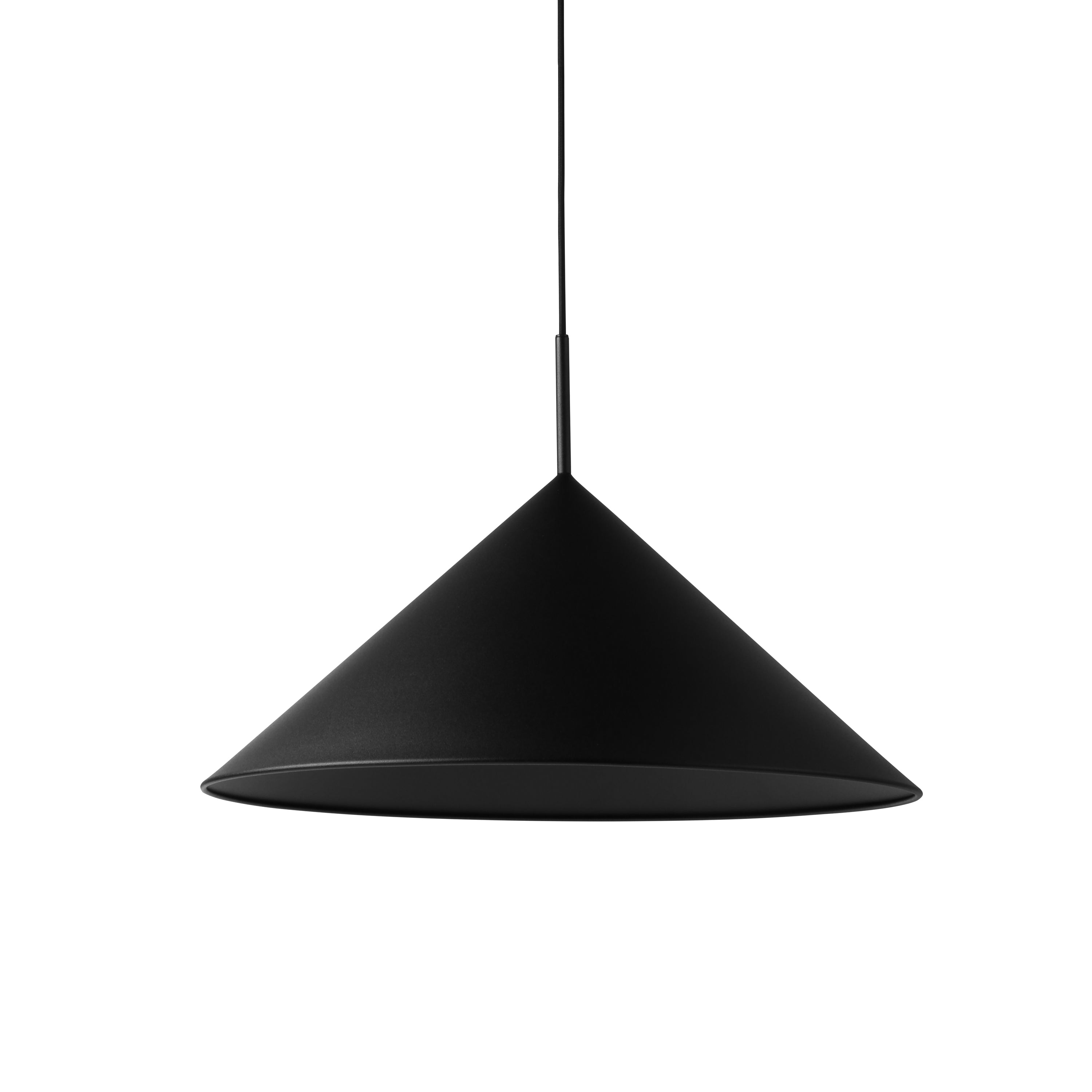HKliving Mat Zwart Hanglamp Kegel