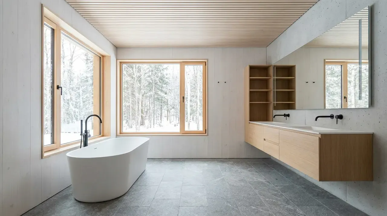 Scandinavisch Badkamer - alternatieve hoek
