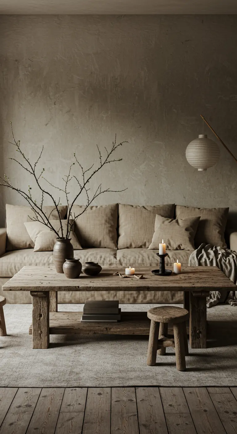 Wabi-Sabi Woonkamer - sfeervolle woonkamer 16